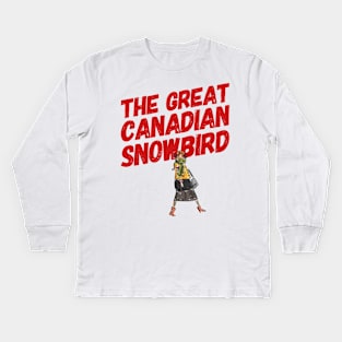 Great Canadian Snowbird Girl Kids Long Sleeve T-Shirt